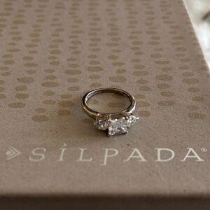 Silpada Silver Ring with Sparkling Stones